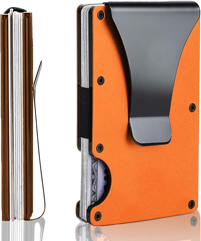 Customizable Metal Wallet with Money Clip