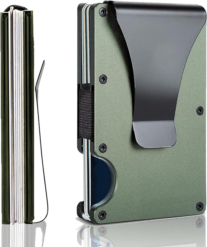 Customizable Metal Wallet with Money Clip