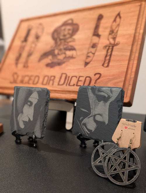 Horror Movie Themed Slate Coaster