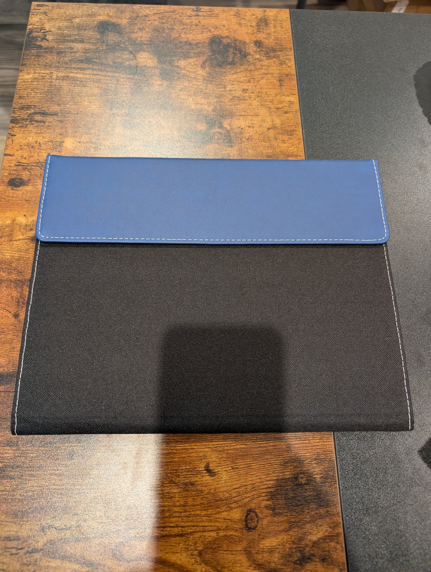 Customizable Vegan Leather & Canvas Portfolio w/Notepad