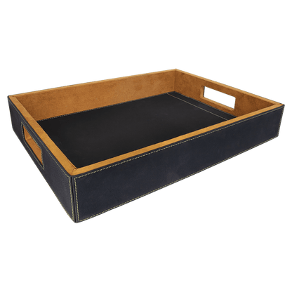 Personalized Vegan Leather Serving Tray - 16" x 12"