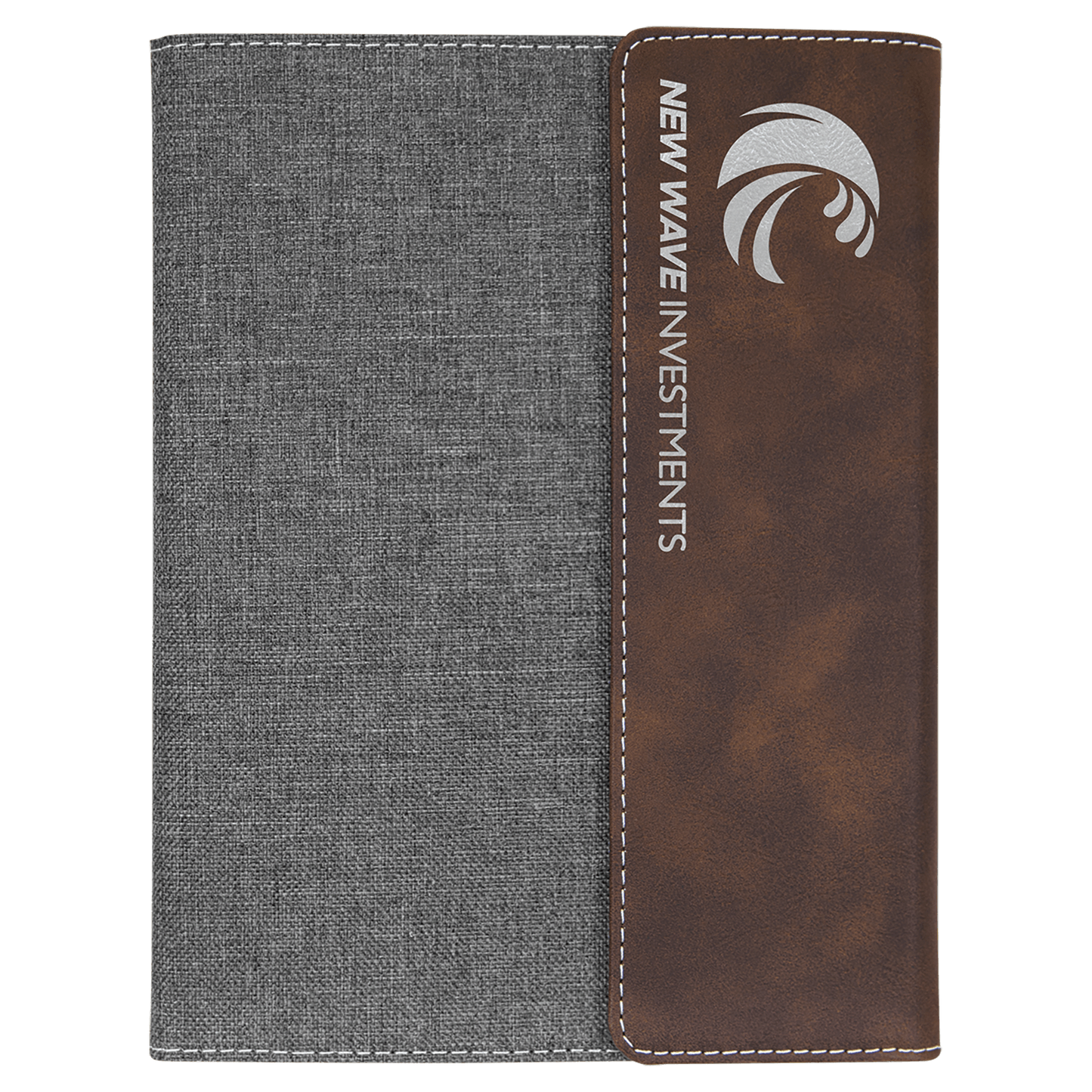 Customizable Vegan Leather & Canvas Portfolio w/Notepad