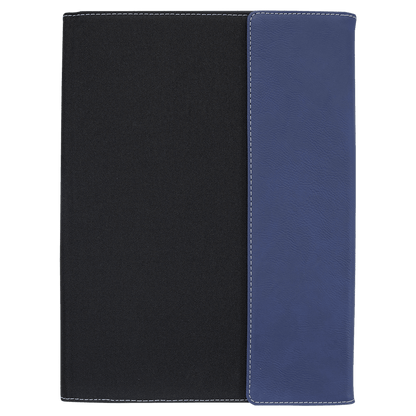 Customizable Vegan Leather & Canvas Portfolio w/Notepad