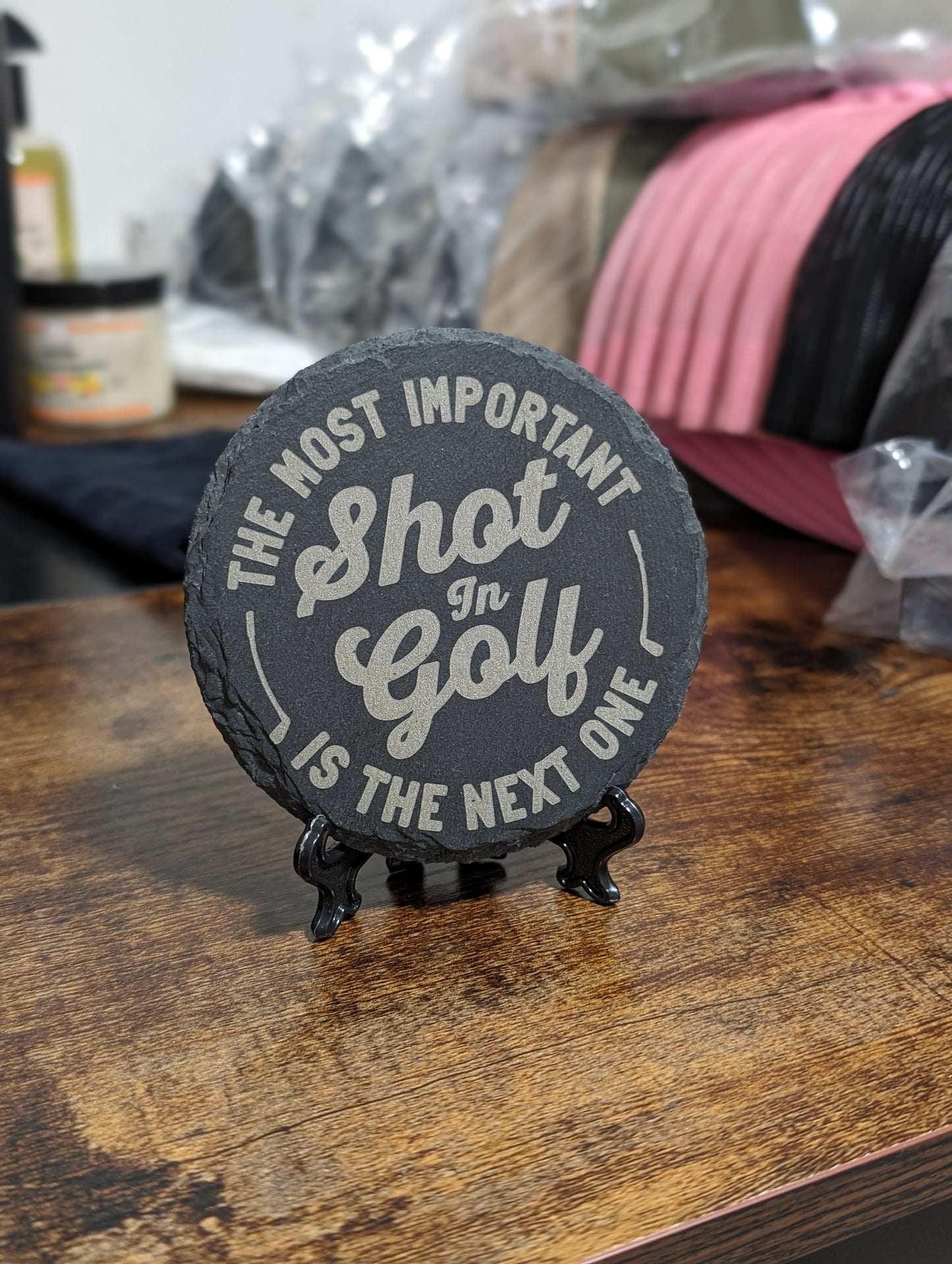 "The Most Important Shot" - Slate Coaster