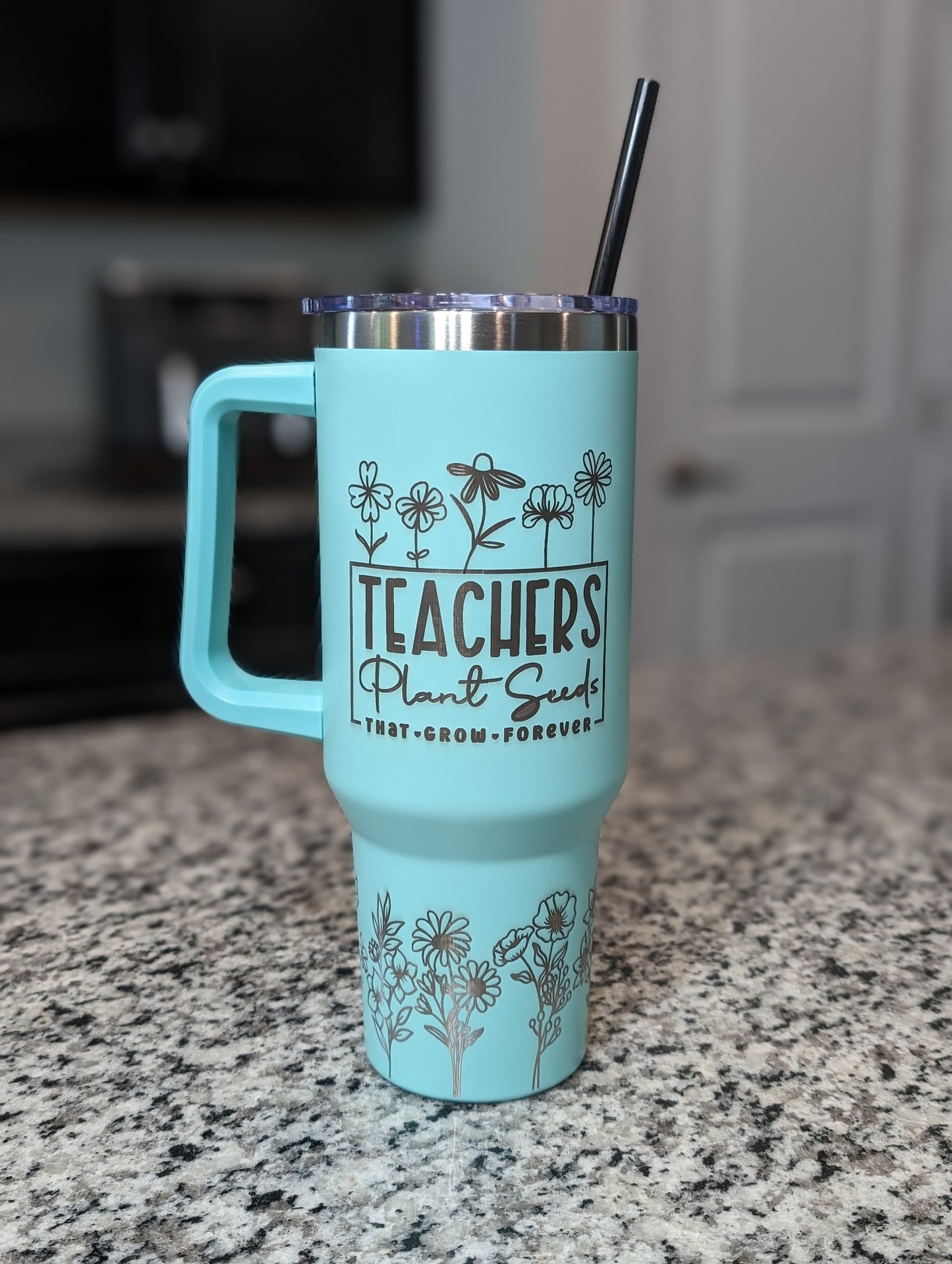 "Teachers Plant Seeds" Personalized Tumbler