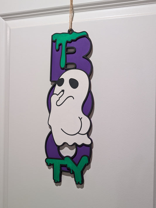 BOO-ty Door Hanging Sign