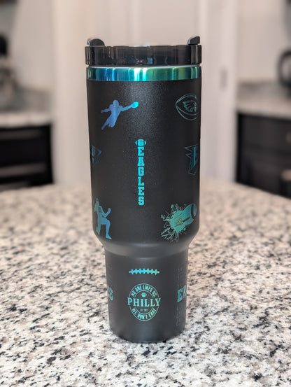 40oz Eagles Football Tumbler
