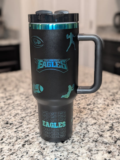 40oz Eagles Football Tumbler