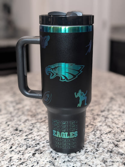 40oz Eagles Football Tumbler