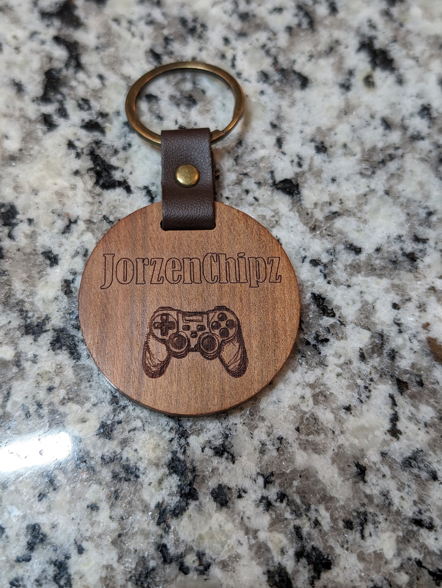 Wooden Engraved Keychain (Circular)