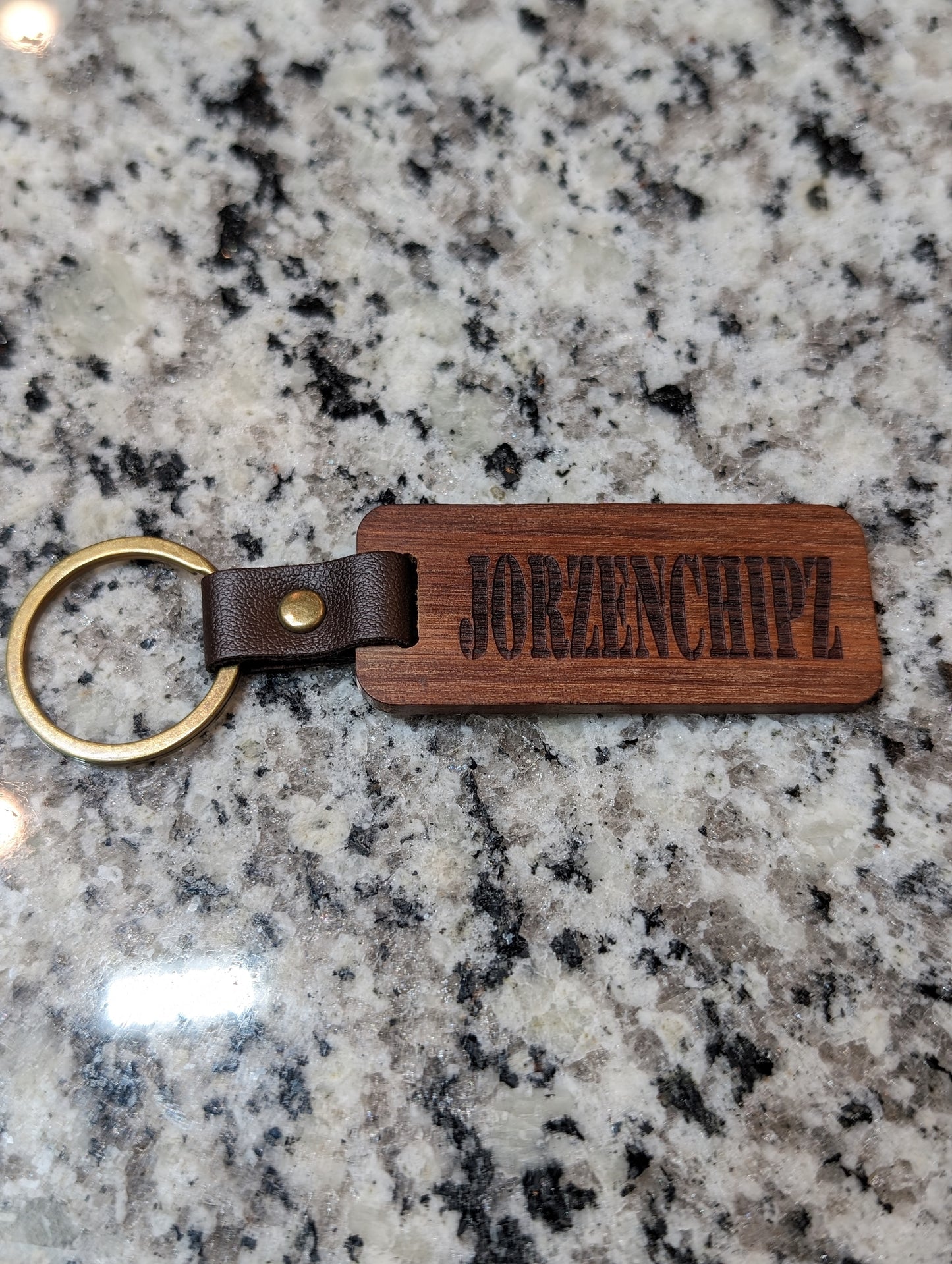 Custom Engraved Wooden Keychain