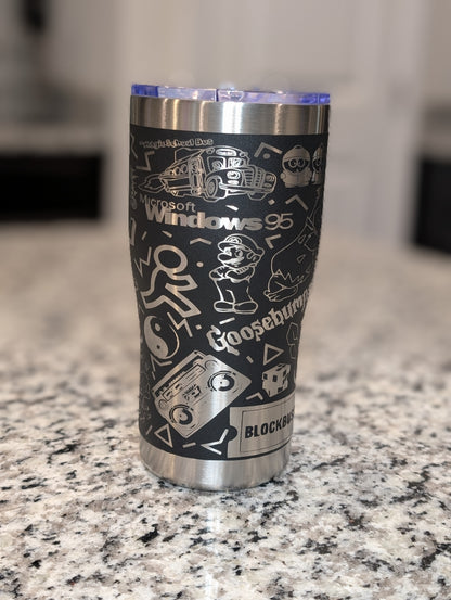 90's Themed 20oz Tumbler