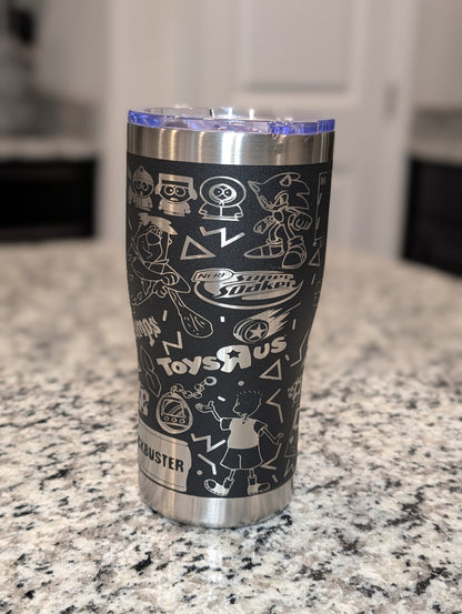 90's Themed 20oz Tumbler