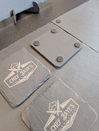 Customizable Slate Serving Board & Coaster Set
