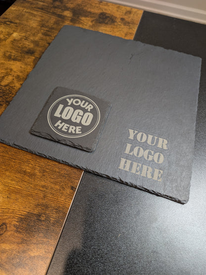 Customizable Slate Serving Board & Coaster Set