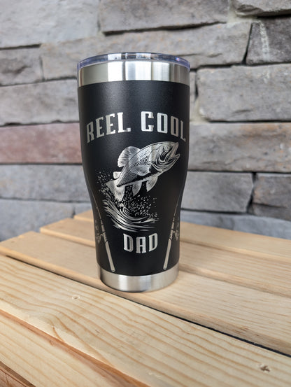 "Reel Cool Dad" Customizable Fishing Tumbler