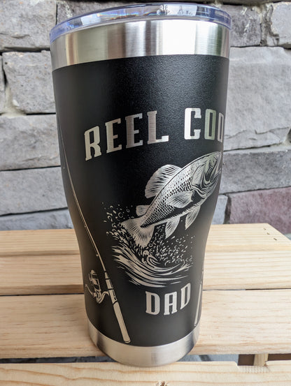 "Reel Cool Dad" Customizable Fishing Tumbler