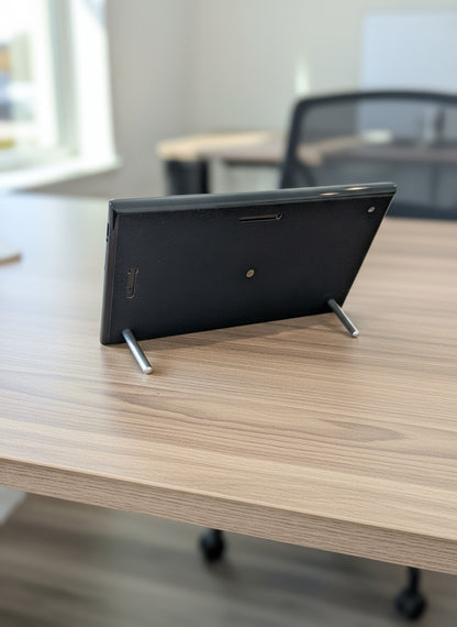 Laser Engraved 9" x 12" Black Piano Finish Floating Glass Plaque