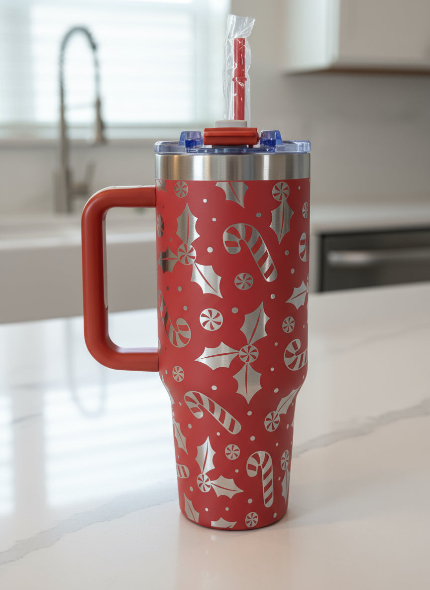 Candy Cane 40oz Tumbler