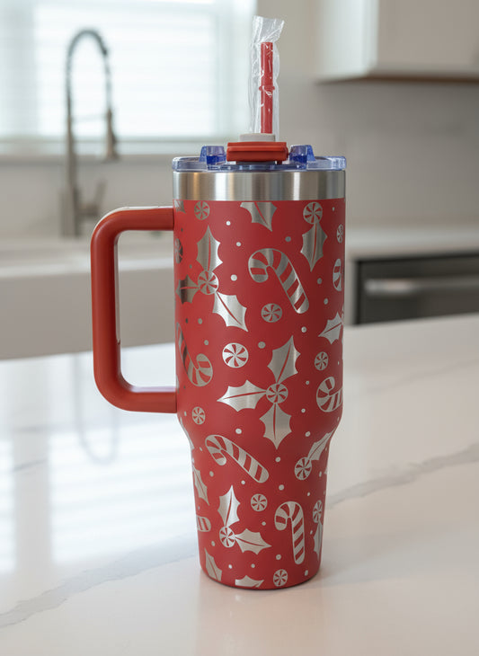 Candy Cane 40oz Tumbler