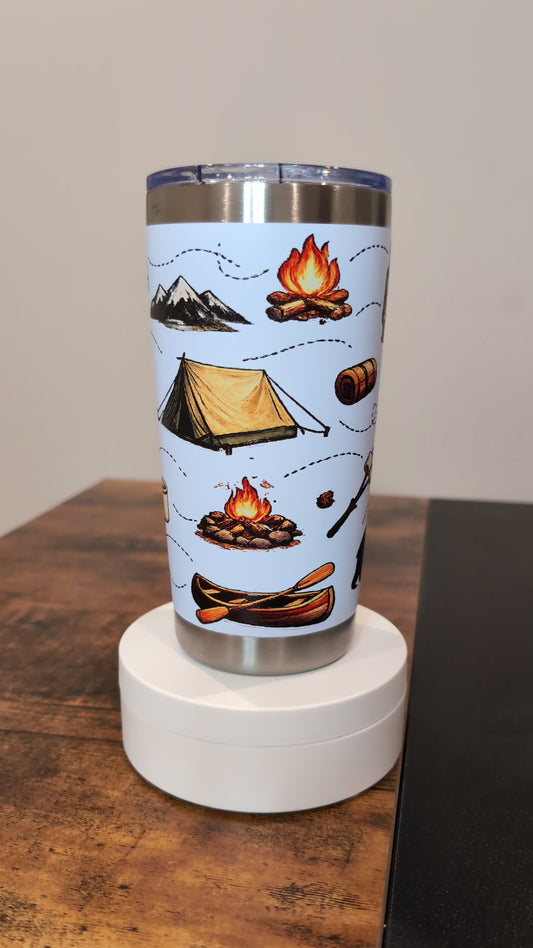 Camping Themed 20oz Tumbler