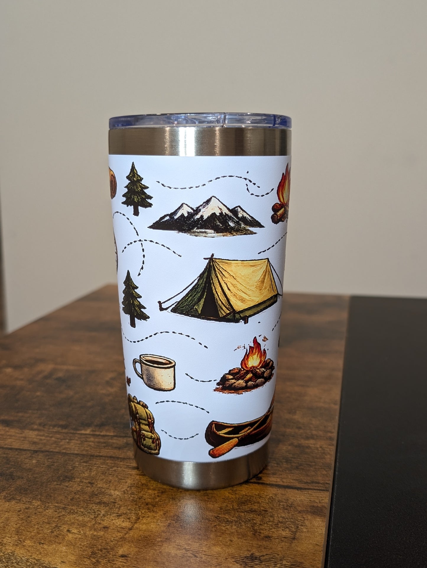 Camping Themed 20oz Tumbler