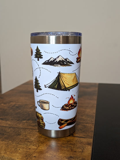 Camping Themed 20oz Tumbler