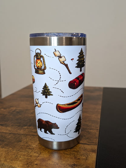 Camping Themed 20oz Tumbler