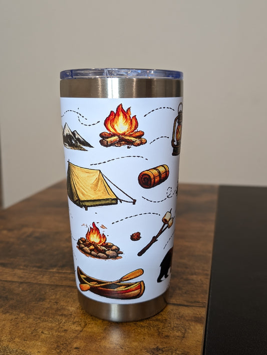 Camping Themed 20oz Tumbler